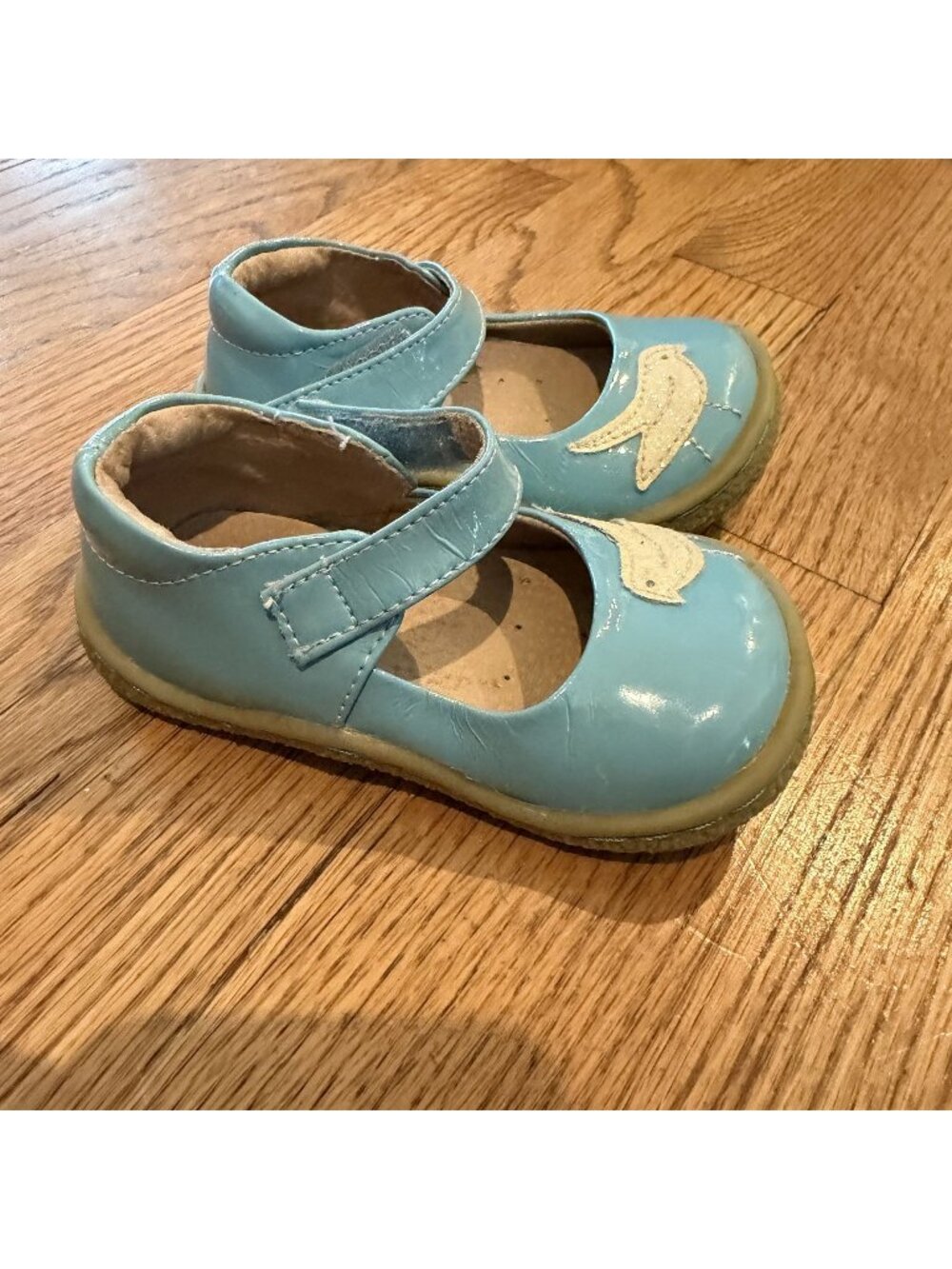 LIVIE & LUCA GIRLS BLUE BIRD MARY JANE SHOES SIZE 5